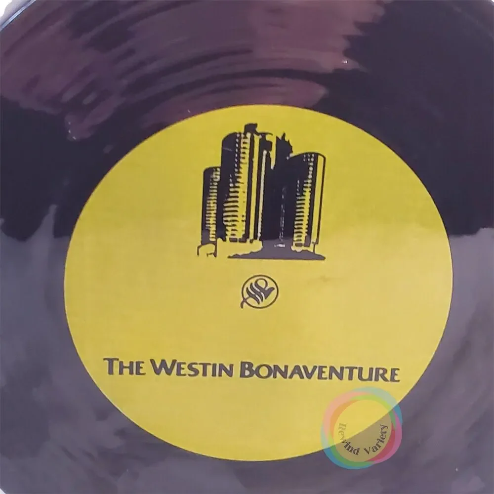 Vintage 1987 Westin Bonaventure Hotel Ceramic Record Vase LA Souvenir